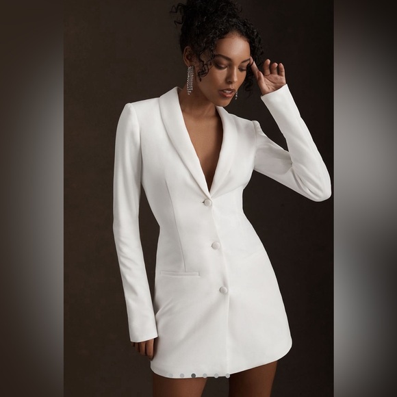 BHLDN Anthropologie Open Back Blazer Mini Dress - Picture 1 of 10